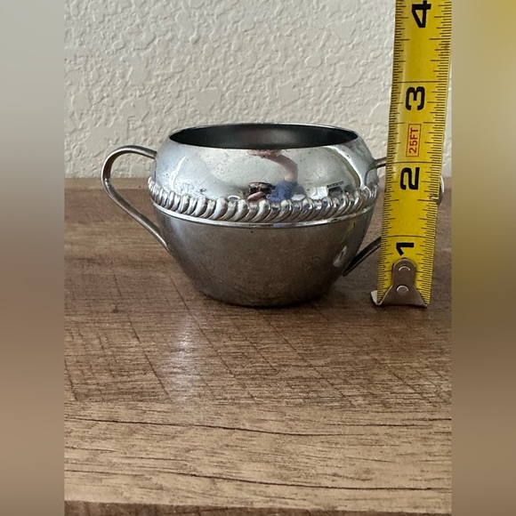 Vintage Irvinware Chrome Plated Double Handled Sugar Cup - Picture 8 of 10